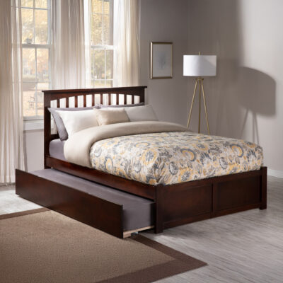 Mission Platform Bed with Footboard & Trundle