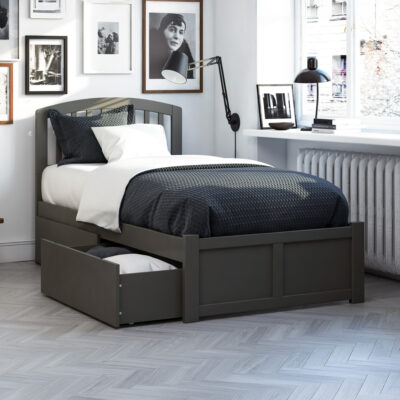 Richmond Platform Bed with Footboard & Set of 2 Storage Drawers
