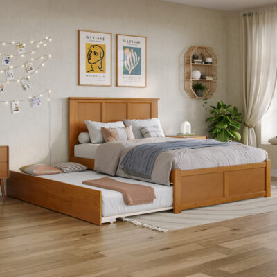 Madison Platform Bed with Footboard & Trundle