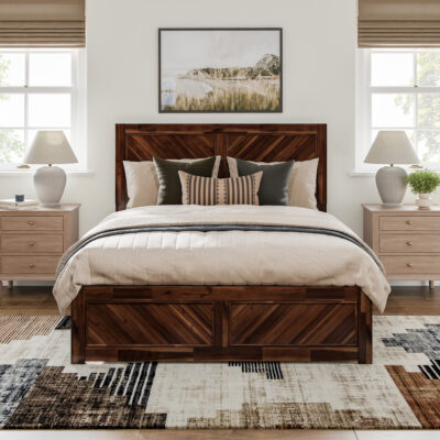 Berkshire Low Profile Platform Bed with Matching Footboard