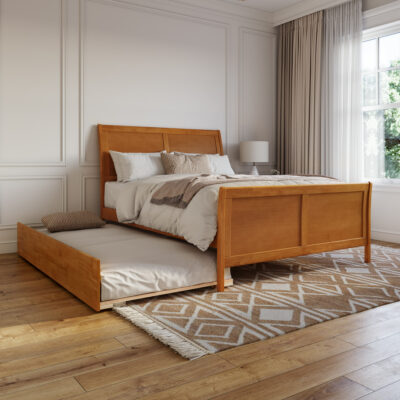Portland Platform Bed with Matching Footboard & Trundle